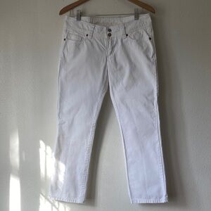 Abercrombie & Fitch White Low Rise Capri Jeans Y2K